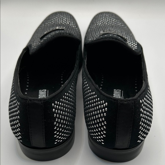Stacy Adams Black and Silver Studded Loafers - Picture 3 of 7